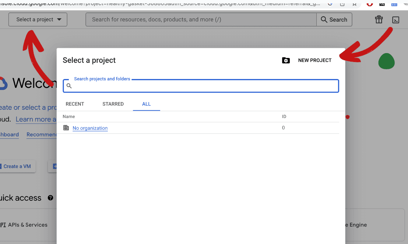 Select a project